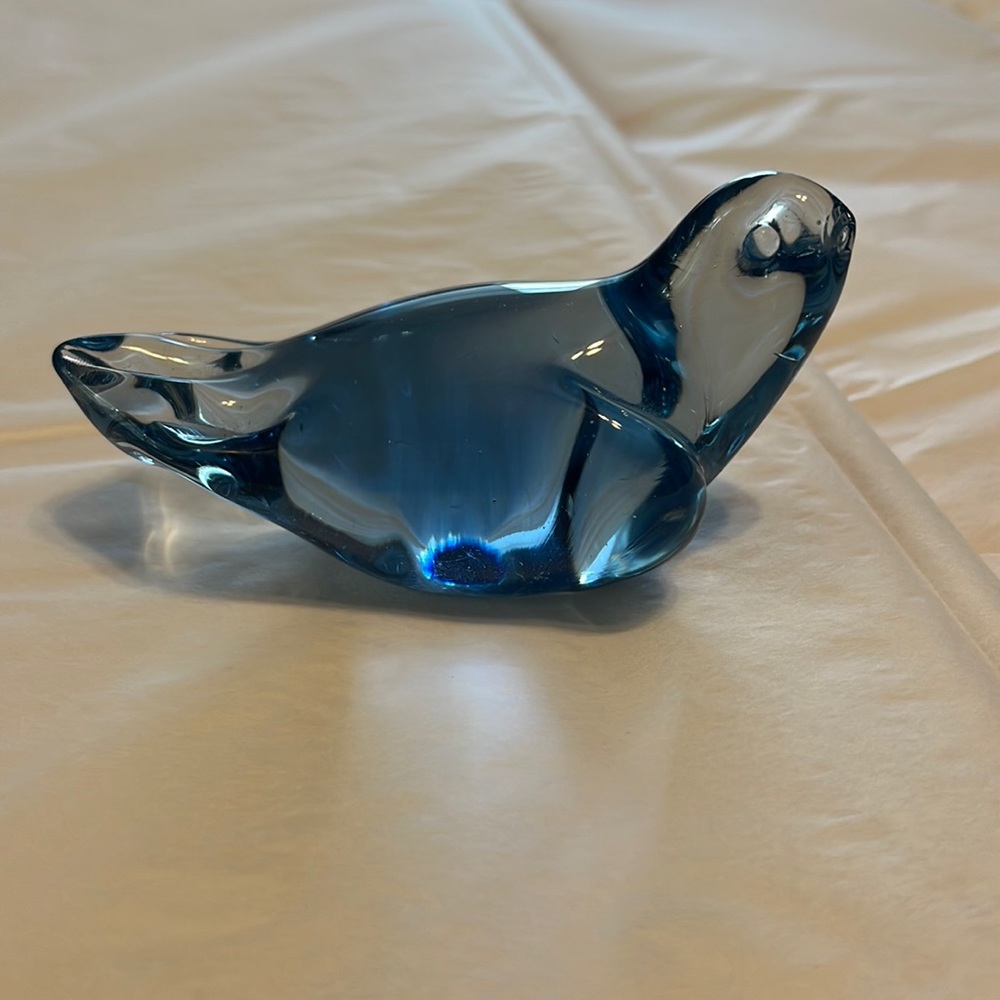 Blue Glass Bird Figure / Statue - Glass Blue Bird of Happiness